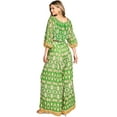 thumbnail image 2 of Flying Tomato Women's Tropical Off Shoulder Matching Two-Piece Pant Set  (Green, Small), 2 of 4