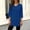 Blue, variant on ClodeEU Women's 3/4 Sleeve V-Neck T-Shirt ,Casual Fashion Loose Tunic Tops Blue,Womens Plus XL