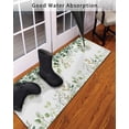 thumbnail image 3 of Eucalyptus Leaf Front Door Mat Green Plant Farm Country Welcome Doormat Indoor Outdoor Entrance Floor Mat Non-Slip Washable Runner Rug for Front Porch Decor 18x60 Inch, 3 of 6