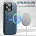 thumbnail image 2 of TECH CIRCLE Wallet Case for iPhone 14 Plus 6.7", Detachable 2-in-1 Stand RFID Blocking 4 Card Slot Wireless Charging Protective Case, PU Leather Removable Folio for iPhone 14 Plus 2022,Blue, 2 of 7