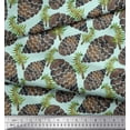 thumbnail image 3 of Soimoi Green Rayon Fabric Fruits Printed Craft Fabric by the Yard 42 Inch Wide, 3 of 3