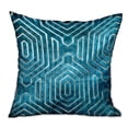 thumbnail image 1 of Plutus Cerulean Velvet Blue Geometric Cojínde lujo de doble cara 20 "x 20" Plutus PBRA2345-2020-DP, 1 of 2