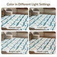 thumbnail image 7 of ODIKA 3'x5' Washable Accent Rug Wave Stripes Nautical Ocean Border Motif Animals Turtle Repeating Playful for Bedside, Nursery Room, Pet Friendly & Non-Shedding, 7 of 7