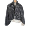 thumbnail image 1 of Cateissary Manta eléctrica para hombre y mujer, calentador de calefacción de franela para clima frío de invierno con USB, capa plegable portátil para Suministros térmicos Raya gris Cateissary HA071724-03, 1 of 6