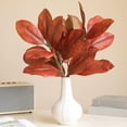 thumbnail image 2 of Artificial Magnolia Leaves Branches, Green Realistic Magnolia Leaves Real Touch, Faux MagnoliaLeaf Stems, Fake Greenery Picks Twigs for Home Office Table Vase Decoration, 2 of 9