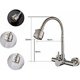 thumbnail image 3 of Kitchen Faucet Wall Mounted Mixer Tap 304 Stainless Steel 360 Rotatable Sink Faucet with Flexible Hose, 3 of 5