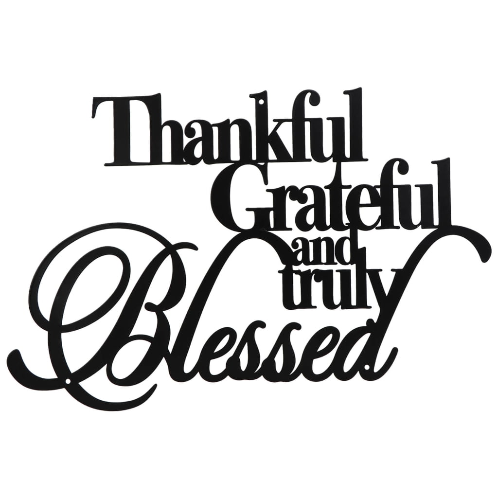 GHOONEY Thankful Grateful Blessed Metal Letter Wall Art Decor Wall