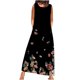 thumbnail image 1 of Estampado Casual Verano Cuello Redondo Vestido Floral Manga Corta Mujer Bolsillo Vestido Mujer Vestido Largo Pompotops ghjkhdj12487, 1 of 5