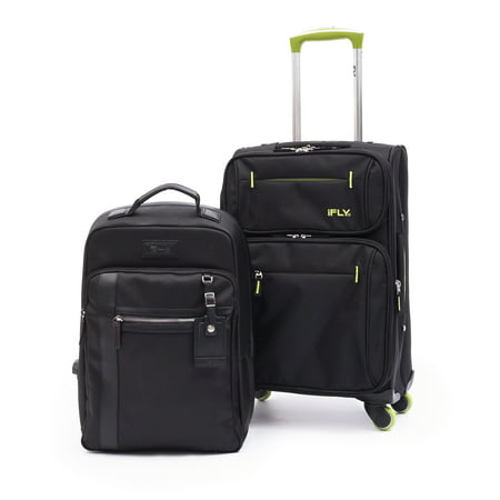 iFLY Accent Carry On Luggage and Blaze Backpack (Best Samsonite Carry On)