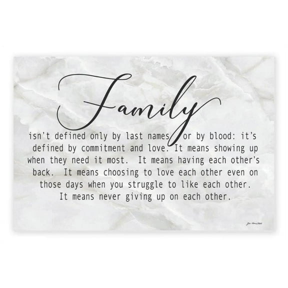 Family Isn't Defined Only By Last Names Rustic Wood Sign 12x18 (Unframed)