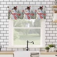 thumbnail image 4 of Snowman Christmas Valances for Windows Winter Christmas Tree Snowflakes Gray Rod Pocket Curtain Valance Window Treatment Short Curtains for Kitchen Living Room, 58"x16", 4 of 5