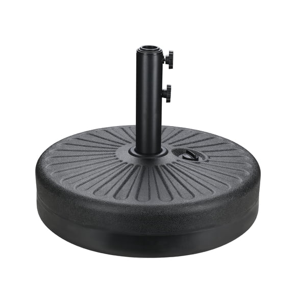 Soporte para sombrilla de patio Simple Deluxe de 20 pulgadas, negro