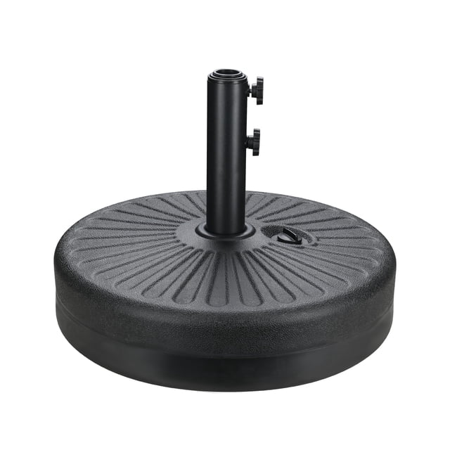 Soporte para sombrilla de patio Simple Deluxe de 20 pulgadas, negro