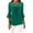 Green, variant on Womens Sparkly Tops Dressy Ruffle 3/4 Sleeve Blouses Elegant Mesh Tunic Party Evening Shirts