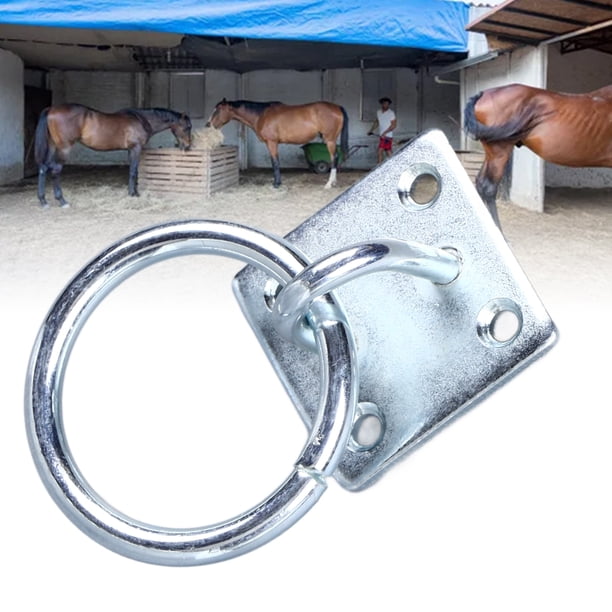 Placa De Anillo De Corbata, Anillo De Enganche De Caballo, Soporte De Pared Estable, Metal Para Establo