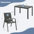 thumbnail image 3 of Gymax 5PCS Rattan Dining Set Outdoor Table & Chairs Set for 4 Woven Wicker Patio, 3 of 4