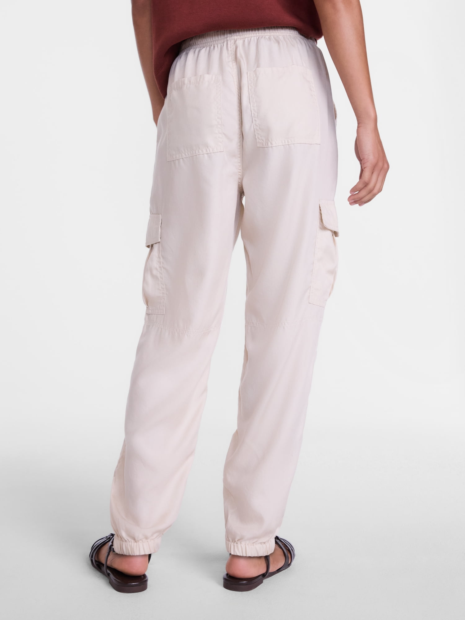Scenario Women's Soft Fluid Cargo Joggers, 28" Inseam, Sizes XS-XXXL