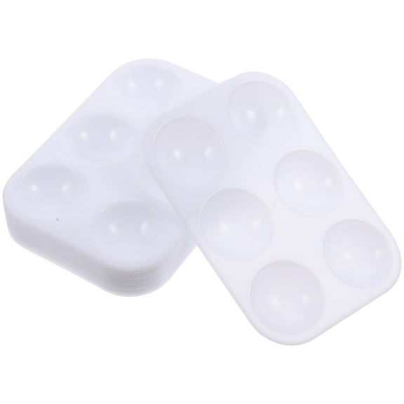 12 pcs  Plastic Paint Color Palettes Painting Pallet Trays Plastic Water Color Palettes