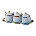 thumbnail image 1 of Wosthever Práctico juego de tarros de especias para acceder fácilmente y agarrar los tarros de almacenamiento de condimentos favoritos. Organizadores de utensilios de cocina cielo azul, 1 of 6