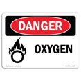 thumbnail image 1 of SignMission OS-DS-A-1218-L-1512 12 x 18 in. OSHA Danger Sign - Oxygen, 1 of 1