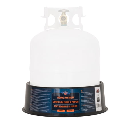 Flame King Propane Cylinder Stabilizer Base, Impact-Resistant Propane Tank Holder, Black