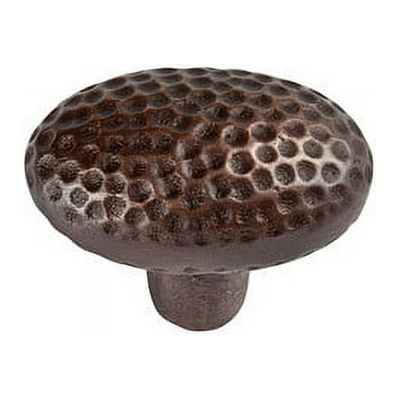Solid Cast Copper Small Oval Knob in Antique Finish by The Copper Factory Model CF104AN