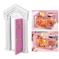 thumbnail image 4 of Mini Puerta De Abedul De Madera Para Casa De Muñecas 1:12, Apertura De Puerta De Abedul De Madera De Hadas Pequeña Con Accesorios Para Casa De Muñecas, 4 of 7