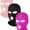 Black, Pink, Rosy, variant on 3 Pieces 3 Holes Ski Mask Full Face Cover Outdoor Balaclava Winter Knitted Neck Gaiter for Adult Sports Cycling (Black, Pink, Rosy)