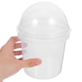 thumbnail image 4 of Miangastore 6pcs Plastic Cups with Dome Lids Ice Cream Cups Snack Bowl Popcorn Container, 4 of 9