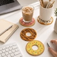 thumbnail image 6 of Diatomite Donut Coaster Strawberry Pattern Absorbent Heat Resistant Cup Mat For Office Kitchen 1 Pack, 6 of 9