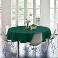 thumbnail image 5 of White Round Tablecloth 60 Inch - Waterproof Stain Resistant Spillproof Polyester Fabric Table Cloth for Dining Room Kitchen Parties, 5 of 6