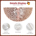 thumbnail image 3 of Daiia Leopard Brown Drawing Merry Christmas Tree Skirt , Xmas Large Lace-up Tree Skirt, Santa Snowflakes Rustic Home Decorations New Year Party Farmhouse Decor-48", 3 of 6