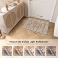 thumbnail image 2 of Boho Vintage Round Rug ft- Faux Wool Dreely Washable Area Rug Small Distressed Throw Rugs Floor Carpet for Door Mat Entryway Bedrooms Laundry (Round - ; Diameter Border ), 2 of 6