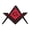 Red, variant on Masonic Emblems 3D Car Sticker Strong Adhesive Reflect Cultural Personals Styles for Vehicle Decoration