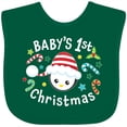 thumbnail image 3 of Inktastic Baby's 1st Christmas Cute Penguin with Candy Canes Boys or Girls Baby Bib, 3 of 4