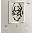 thumbnail image 2 of Beige Black I Shadowbox Print Line Wall Decor by Art Remedy, White Frame, 36 x 54, 2 of 7