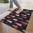 thumbnail image 4 of Black and Pink Christmas Tree Pattern Door Rugs,Washable Non Slip Door Mats Indoor,Decorative Door Mats,Entry Mat Indoor for Entrance,Bedroom,Kitchen,Bathroom,17"x30", 4 of 6