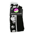 thumbnail image 2 of Crazy Socks with Paws Over the Calf (Black/White, Large), 2 of 2