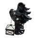 thumbnail image 1 of Adorno de linterna de bruja, estatua de resina iluminada, arte artesanal, centro de mesa creativo Negro, 1 of 9
