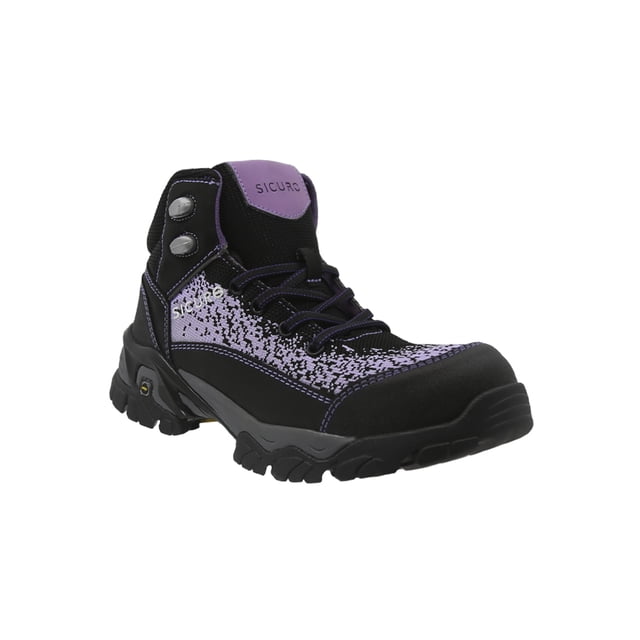 Bota De Seguridad Sicuro Forte SF78 Negro Morado Dama SICURO Forte SF78 NgoMor