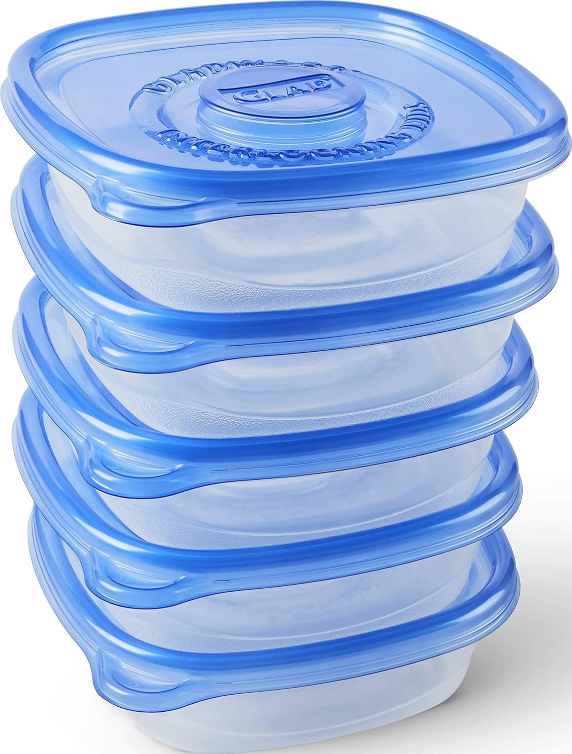 Glad Blue Plastic Airtight Grain Food Storage Container (5 Count)
