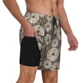 thumbnail image 3 of Goofa Dandelion Flower Printed Men's Swim Trunks Board Shorts Quick Dry Mens Swimming Trunks with Compression Liner,Breathable Fit Hawaii Beach Shorts-Large, 3 of 9