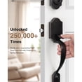 thumbnail image 6 of Klamerit Oil Rubbed Bronze Front Door Lock Set, Keyed Entry Door Handle with Deadbolt for Home Security, Reversible Left/Right-Hand, Adjustable Latch, 6 of 9