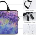 thumbnail image 3 of Werpe Purple Flowers Diving Fabric Laptop Carrying Bag Soft Travel Case (Idea) 15inch, 3 of 5