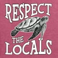 thumbnail image 6 of Wild Bobby Respect The Locals Save Our Oceans Turtle Animal Lover Unisex Crewneck Graphic Sweatshirt, Vintage Heather Red, Large, 6 of 6