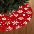 thumbnail image 4 of Christmas Tree Skirt | Holiday Tree Mat with Snowflake Design | Farmhouse Style Decorative Cover for Christmas Decor | Protective Floor Mat for Indoor Home Decorations, 4 of 8