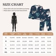 thumbnail image 4 of Balery Friendly Smiling Sharks Conjunto de Pijama con Estampado para Mujer, Conjunto de Dos Piezas con Manga Larga, Ropa de Dormir Suave con Bolsillos, Pijamas Cómodos-Large, 4 of 7