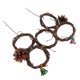 thumbnail image 2 of Columpios colgantes para pájaros, juguete de madera, columpio para loros, anillo circular, red de escalada con campanas, 5 anillos, 2 of 5