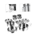 thumbnail image 4 of QUMIIRITY Camping Stainless Steel Cookware Lightweight Cooking Pot Set 1 Set Round, 4 of 8