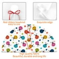 thumbnail image 4 of Sikiie Ladybugs And Flowers 30-48 inches {designName} Print Christmas Tree Skirt Snowman Xmas Tree Skirt with Edge Christmas Decorations for Holiday Party-48", 4 of 7
